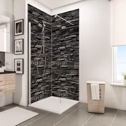 Pack de 2 panneaux de revêtement mural, DécoDesign DéCOR, Parement ardoise Vous souhaitez remplacer votre baignoire par une d ...