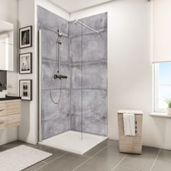 Panneau mural Gris antico, revêtement pour douche et salle de bain, DécoDesign décor Schulte Lot de 2 panneaux muraux 100 x 210 cm