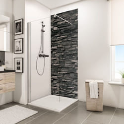 Panneau mural Parement ardoise, revêtement pour douche et salle de bain, DécoDesign décor Schulte 100 x 210 cm