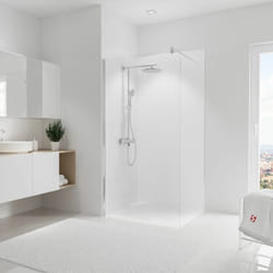 Panneau mural Blanc structuré, revêtement pour douche et salle de bain, DécoDesign décor Schulte 100 x 210 cm