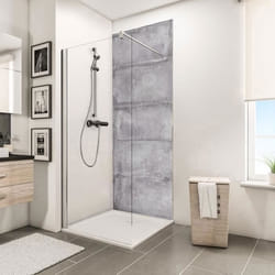 Panneau mural Décodesign Décor 100x210 cm revêtement mural décoratif 3D gris antico pour douche Schulte