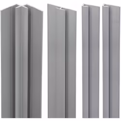 Pack de 2 profilés de finition + 1 profilé d'angle + 1 profilé d'extension pour panneau mural de douche, DécoDesign, Schulte, ...