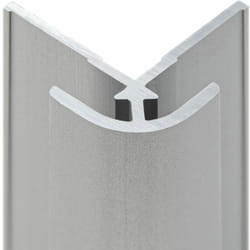 Profilé d'angle extérieur pour panneau mural de douche, DécoDesign Schulte Alu-argenté, 210 cm