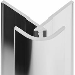Profilé d'angle extérieur pour panneau mural de douche, DécoDesign Schulte Aspect chromé, 210 cm