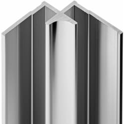 Profilé d'angle intérieur pour panneau mural de douche, DécoDesign Schulte Aspect chromé, 210 cm