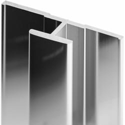 Profilé de jonction pour panneau mural de douche, DécoDesign Schulte Aspect chromé, 210 cm