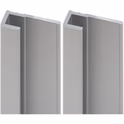 Pack de 2 profilés de finition pour panneau mural de douche DécoDesign, Schulte, alu-argenté Les profilés de haute qualité en ...