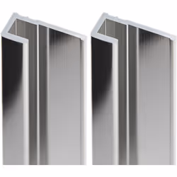Pack de 2 profilés de finition pour panneau mural de douche DécoDesign, Schulte, alu-argenté Les profilés de haute qualité en ...