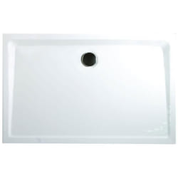 Schulte receveur de douche 140x90x35cm rectangulaire effet blanc à poser ou à encastrer avec pieds bac de douche acrylique