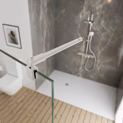 Barre de fixation pour paroi de douche, aspect chromé Vous souhaitez encore plus de stabilité et de sécurité dans votre douch ...