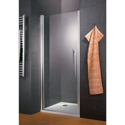 Porte de douche pivotante, verre 5 mm anticalcaire, style, profilé aspect chromé Schulte 70 x 192 cm