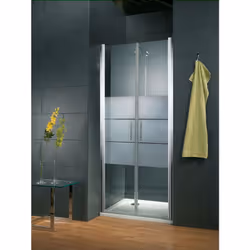Description générale Si la surface de dégagement dans votre salle de bains est limitée, optez pour une porte de douche battan ...