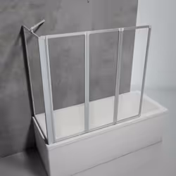 Pare-douche 3 volets + paroi de retour fixe, verre transparent, profilé alu argenté Vous êtes fan de bien-être ou plutôt du s ...