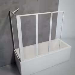 Pare-douche 3 volets + paroi de retour fixe, verre transparent, profilé blanc Vous êtes fan de bien-être ou plutôt du style p ...