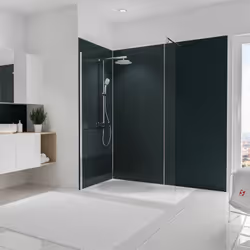 Description générale Les panneaux muraux DécoDesign COULEUR de Schulte sont idéaux pour remplacer une baignoire par une douch ...