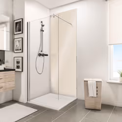 Panneau de revêtement mural, DécoDesign BRIO, beige brillant Vous souhaitez remplacer votre baignoire par une douche, habille ...