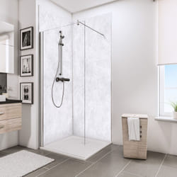 Panneau mural Marbre brillant, revêtement pour douche et salle de bain, DécoDesign brio Schulte Lot de 2 panneaux 100 x 210 cm