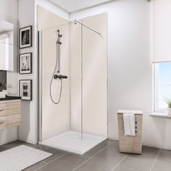 Schulte - Panneau mural Beige brillant, revêtement pour douche et salle de bain, DécoDesign brio Lot de 2 panneaux 100 x 210 cm