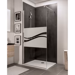 Description générale Une paroi de douche à l'italienne PMR ou walk in est idéale pour ceux qui recherchent une solution tenda ...