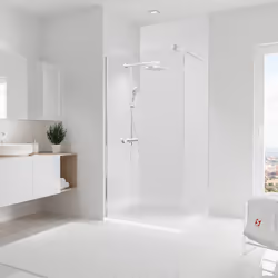 Panneau de revêtement mural, DécoDesign DéCOR, Blanc structuré Vous souhaitez remplacer votre baignoire par une douche, habil ...