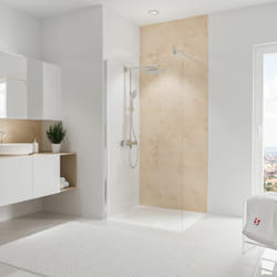 Panneau mural 100 x 255 cm Travertin, revêtement pour douche et salle de bain, DécoDesign décor Schulte
