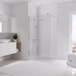 Pack de 2 panneaux de revêtement mural, DécoDesign DéCOR, Blanc structuré Vous souhaitez remplacer votre baignoire par une do ...