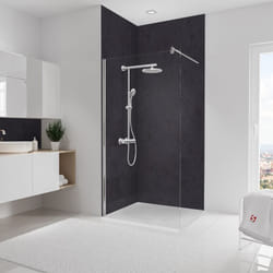 Panneau mural Lot de 2 panneaux muraux 100 x 255 cm Ardoise, revêtement pour douche et salle de bain, DécoDesign décor Schulte