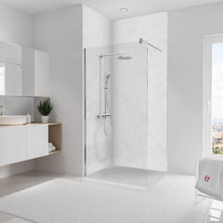 Panneau mural Lot de 2 panneaux muraux 100 x 255 cm Marbre, revêtement pour douche et salle de bain, DécoDesign décor Schulte