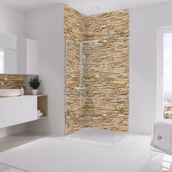 Pack de 2 panneaux de revêtement mural, DécoDesign DéCOR, Parement clair Vous souhaitez remplacer votre baignoire par une dou ...