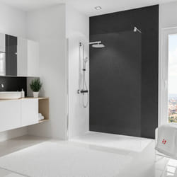 Panneau mural 150 x 255 cm Ardoise, revêtement pour douche et salle de bain, DécoDesign décor Schulte