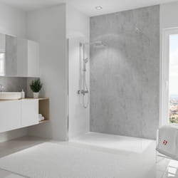 Schulte - Panneau mural 150 x 255 cm Pierre gris clair, revêtement pour douche et salle de bain, DécoDesign décor