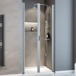 Portes de douche battantes en niche Une porte de douche battante est la solution idéale pour les petites salles de bains. On  ...