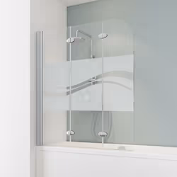 Pare-douche, décor liane, profilé alu-argenté Vous êtes fan de bien-être ou plutôt du style pressé ? Pas de problème ! Un par ...