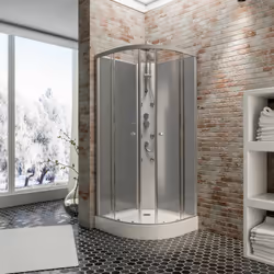 Description générale Découvrez la cabine de douche arrondie intégrale avec portes coulissantes, une solution tout-en-un pour ...