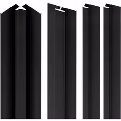 Pack de 2 profilés de finition + 1 profilé d'angle + 1 profilé d'extension pour panneau mural de douche, DécoDesign, Schulte, ...