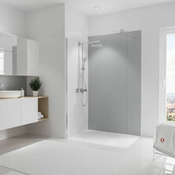 Panneau mural Gris argenté, revêtement pour douche et salle de bain, DécoDesign couleur Schulte 120 x 210 cm