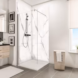 Description générale Les panneaux muraux DécoDesign BRIO de Schulte sont parfaits pour remplacer une baignoire par une douche ...