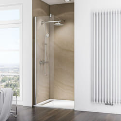 Paroi de douche à l'italienne, verre 6 mm transparent anticalcaire, paroi fixe Walk In Free Schulte 50 x 200 cm