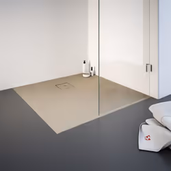 Schulte receveur de douche 90x90x4cm résine minérale carré décor sahara bac de douche plain-pied