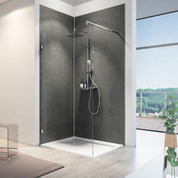 Panneau mural Ardoise, revêtement pour douche et salle de bain, DécoDesign softtouch Schulte 100 x 210 cm