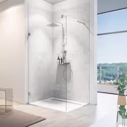 Panneau de revêtement mural, DécoDesign SOFTTOUCH, pierre gris clair Vous souhaitez remplacer votre baignoire par une douche, ...