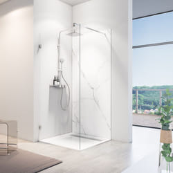 Panneau mural Lot de 2 panneaux muraux 100 x 210 cm Marbre de carrare blanc, revêtement pour douche et salle de bain, DécoDesign softtouch Schulte