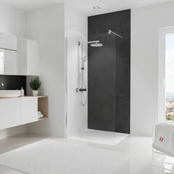 Panneau mural Ardoise, revêtement pour douche et salle de bain, DécoDesign softtouch Schulte 100 x 255 cm