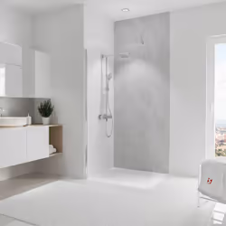 Panneau de revêtement mural, DécoDesign SOFTTOUCH, pierre gris clair Vous souhaitez remplacer votre baignoire par une douche, ...