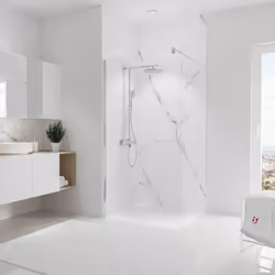 Description générale Les panneaux muraux DécoDesign SOFTTOUCH en marbre de carrare blanc sont la solution idéale pour transfo ...