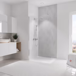 Panneau de revêtement mural, DécoDesign SOFTTOUCH, pierre gris clair Vous souhaitez remplacer votre baignoire par une douche, ...