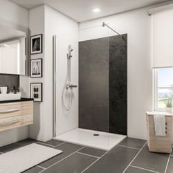 Panneau mural 120 x 210 cm Ardoise, revêtement pour douche et salle de bain, DécoDesign décor Schulte