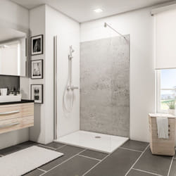 Schulte - Panneau mural 120 x 210 cm Pierre gris clair, revêtement pour douche et salle de bain, DécoDesign décor