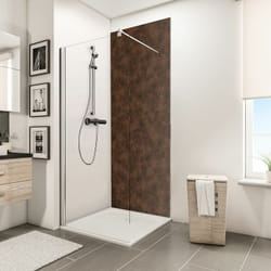Panneau mural Métal rouillé, revêtement pour douche et salle de bain, DécoDesign décor Schulte 100 x 210 cm
