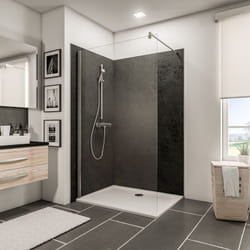 Panneau mural Lot de 2 panneaux muraux : 120 x 210 cm + 100 x 210 cm Ardoise, revêtement pour douche et salle de bain, DécoDesign décor Schulte